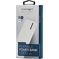 Внешний аккумулятор Crown CMPB-5000, 5000мАч, 1xUSB, 1xUSB-C, 2.1A, белый