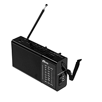 Радиоприёмник Ritmix RPR-155, FM/AM 87–108 МГц, MP3, USB, microSD, аккумулятор, черный