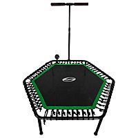 Фитнес -батут SportElite FB-1351, d=135 см, с ручкой и компьютером