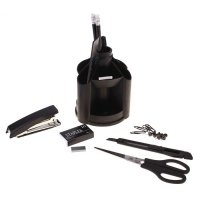 Набор настольный Mini Desk вращающийся, 13 предметов, Dolce чёрный