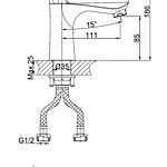 Смеситель для раковины D&K Venice Baciano DA1032141 хром