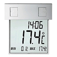Термометр TFA "Vision Solar" 30.1035, цифровой, оконный, серебристый