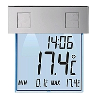 Термометр TFA "Vision Solar" 30.1035, цифровой, оконный, серебристый
