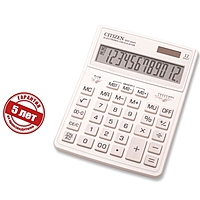 Калькулятор настольный Citizen 12-разр, 155*204*33мм, 2-е питание, белый SDC-444XRWHE