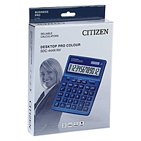 Калькулятор настольный Citizen 12-разр, 155*204*33мм, 2-е питание, темно-синий SDC-444XRNVE