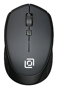 Мышь OKLICK 488MW черный, USB, беспроводная, оптическая, колесо прокрутки
