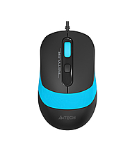 Мышь A4Tech FSTyler FM10 черный/синий, USB, проводная, оптическая, колесо прокрутки