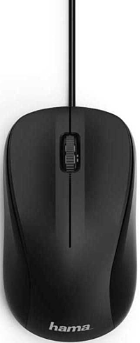 Мышь Hama MC-300 черный, оптическая (1200dpi), USB (3but)