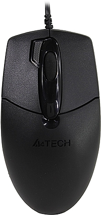 Мышь A4Tech OP-730D черный, USB, кнопок: 4, оптическая, колесо прокрутки, проводная