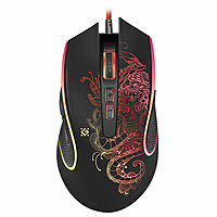 Мышь DEFENDER Venom GM-640L (52640) проводная, игровая, USB, 7 кнопок + 1 колесо-кнопка, оптическая, черная