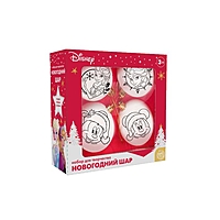 Новогоднее елочное украшение под раскраску набор 4 шт,  размер шара 5,5 см