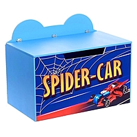 Контейнер-сундук с крышкой "Spider-car" синий