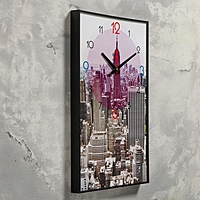 Часы настенные, серия: Город, "Мегаполис", 1 АА, плавный ход, 37х60 см