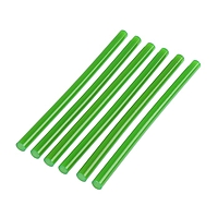 Клеевые стержни TUNDRA, 11 х 200 мм, зеленый, 6 шт.
