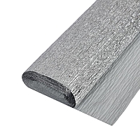 Бумага гофрированная MetallzedCrepe Paper Rolls, 60гр, 50 х 150см, Металлизир-ое серебро