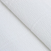 Бумага гофрированная Solid Color Crepe Paper Rolls, 40гр, 50 х 250см, Белый