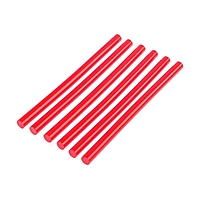 Клеевые стержни TUNDRA, 11 х 200 мм, красный, 6 шт.
