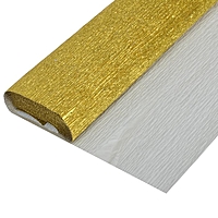 Бумага гофрированная MetallzedCrepe Paper Rolls, 60гр, 50 х 150см, Желтое золото
