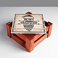 Ящик деревянный «Брутального нового года», 20 × 20 × 10 см