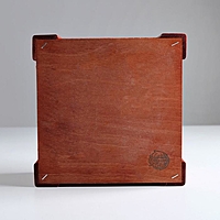 Ящик деревянный «Брутального нового года», 20 × 20 × 10 см