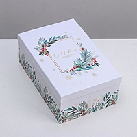 Коробка подарочная «Новый год», 28 × 18,5 × 11,5 см