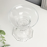 Подсвечние стекло на 1 свечу "Чаша" бокал на ножке прозрачный 12х11,4х11,4 см