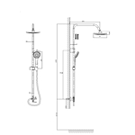 Душевая стойка RUSH Bella BL4535-111 тропический душ хром