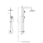 Душевая стойка RUSH Bella BL4535-116 тропический душ хром