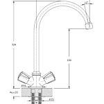 Смеситель для кухни RUSH Pioneer PI7950-23 хром