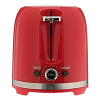 Тостер Centek СТ-1432 RED, 850 Вт, 7 уровней прожарки, 2 тоста, стоп, красный