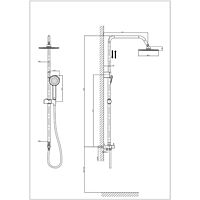 Душевая система RUSH Bella BL4535-112, тропический душ, ручная лейка, хром