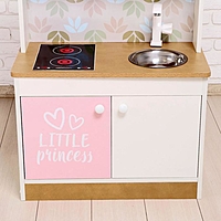 Набор игровой мебели "Детская кухня Sitstep" бел/беж корпус, фасады бел/роз, фартук цветы