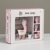Мягкая игрушка "Лама Дэйзи", набор для вязания амигуруми, 17 × 5 × 15 см