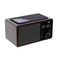 Часы радиобудильник Ritmix RRC-880, FM, microSD, беспров заряд, BT v5.0, 1200 мАч, черный