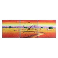Настенные часы-картина 3 в 1 "Дорога", 30 × 30 см