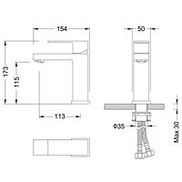 Смеситель для раковины Timo Selene 2061/17F, однорычажный, золото