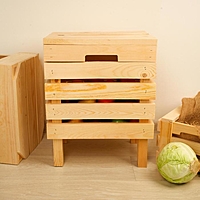 Ящик для овощей и фруктов, 30 × 40 × 50 см, деревянный, с крышкой