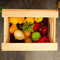 Ящик для овощей и фруктов, 40 × 30 × 30 см, деревянный