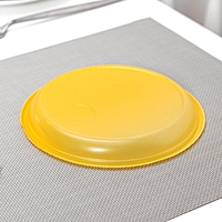 Тарелка d=16,5 см, желтая, 100 шт/уп