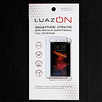 Защитное стекло 9D LuazON для Samsung A20/A30/A50 (2019), полный клей, 0.33 мм, 9Н