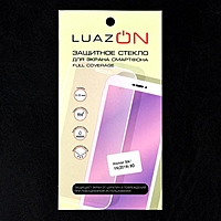 Защитное стекло 9D LuazON для Honor 8A/Y6 (2019), полный клей, 0.33 мм, 9Н