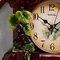 Часы настенные с кукушкой "Виноградная лоза", 2 шт 3 АА, 2 шт R14, плавный ход, 63х10х36 см   518358