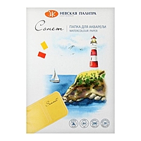 Бумага для Акварели в папке 210 х 297, А4, ЗХК «Сонет», 20 листов, 200 г/м², среднезернистая