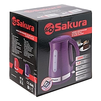 Чайник электрические Sakura SA-2343P, 1850-2200 Вт, 1.7 л, пластик, фиолетовый