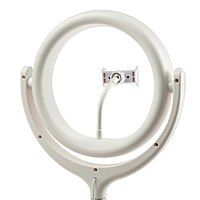 Светодиодная кольцевая лампа на штативе F539B, с триподом, лампа 26 см, выдвижной, белая