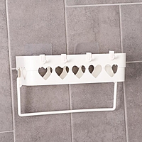 Держатель для ванных принадлежностей на липучке "Сердца",  26х10,5х6,7 см, цвет МИКС