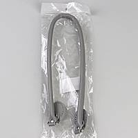 Ручка для сумки кожзам 1*60см с пришивными петлями 3,5см серый/серебро