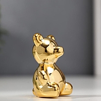 Сувенир керамика "Золотой медвежонок" 5,5х3,5х3,3 см
