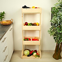 Ящик для овощей, 30 × 40 × 120 см, деревянный, многоуровневый