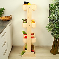 Ящик для овощей, 30 × 40 × 120 см, деревянный, многоуровневый
